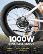 CycVerve Electric Bike for Adults,1400W Peak Motor City Cruiser Ebike,48V Removable Battery,28MPH 75Miles Step-Thru Electric Bicycle,26" x 4.0 Fat Tire Full Shock Absorber Commuter E Bike - Image 2