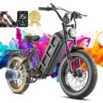 Juliet(24 New) 48V 60Ah Peak 1200W Electric Bike for Adults, Up to 200 Miles Long Range Electric Bike Full Suspension, 4.0 Fat Tire E Bike Shimano7-Speed 4-Piston Hydraulic Brake, UL2849