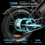 V20 3.0 Electric Bike for Adults,750W/1500W Motor,48V15.6Ah/18.2Ah Removable Battery Ebike, Dual Disc/Hydraulic Brakes, 28mph/32mph Top Speed,Steering Light. UL Certified. - Image 3