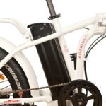 DJ Folding Bike 750W 48V 13Ah Power Electric Bicycle, Pearl White, LED Bike Light, Suspension Fork and Shimano Gear - Image 4