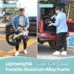 Folding Electric Bike for Adults, 500W 20" x 4.0" Fat Tire Electric Bicycles, 36V 10.4Ah Removable Battery Weighs Only 45lbs, 22MPH & 20-50 Miles, 2 in 1 City Commuting & Mountain Beach Ebike - Image 2