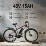 Electric Bike for Adults,750W Brushless Motor,21 Speed Gear,32MPH 55 Miles Ebike,48V15Ah Removable Battery Electric Mountain Bike,Commuting E Bike with Fork Suspension - Image 4