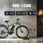 Electric Bike for Adults with 1000W Peak Motor 27.5" Electric Bicycles 48V15AH Removable Battery Ebike,32MPH Mountain Bike 21 Speed Ebikes,Front Suspension Electric Bikes - Image 2