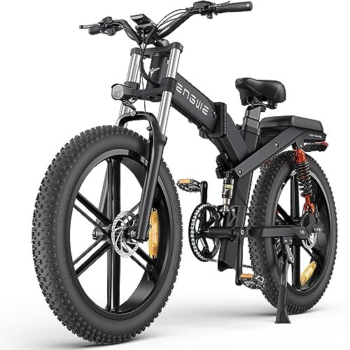 Version 1.0.0 ENGWE X24/X26 1200W Electric Bike for Adults, 26" x 4.0 Fat Tire Folding Ebike with Single/Dual Removable Battery 48V 19.2AH/+10AH up to 62/94Miles & 31MPH - Image 1