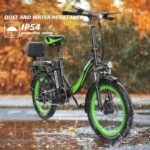 Peak 1200W Moped Style Electric Bike for Adults - 20''×3.0" Fat Tire Electric Bicycle with 624WH, 25MPH & 45 Miles Folding Ebike with Backrest for Commuting Mountains Snow Beach (US Warehouse) - Image 6