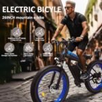 Naisian 26" Electric Bike for Adults,1000W Motor,Max 34MPH& 50 Miles Long Range,48V 14.5AH Removable Battery, 21-Speed Gears, Beach Mountain Snow E-Bike UL Certified（US Warehouse） - Image 6