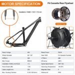 BAFANG 48V 750W Rear Hub Motor : 26 20 Inch Fat Tire Electric Bike Conversion Kit with Battery (Optional) for Rear Cassette Wheel with LCD Display & PAS - Image 3