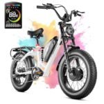 Luna/Luna II Dual Motor Electric Bike for Adults, 1500W E Bike 7-Speed 33MPH Ebike with Removable 48V 15Ah/20Ah Battery, 20 * 4.0 Fat Tires Full Suspension Ebikes, Dual Hydraulic Disc Brake