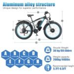 Folding Electric Bicycle for Adults, 20'' Fat Tire Ebike with 23AH Removable Battery, 2000W 32MPH Commuting Bike - Image 6