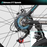 HILAND Rockshark Electric Bike for Adults, 27.5 inch Electric Mountain Bicycle with 10.4Ah Removable Battery, 350W 36V Motor, 21 speeds 20MPH Ebike for Men - Image 5