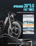 Romeo Pro/Romeo Ⅱ[2024 New]Peak 1600W/2500W Dual Motor 60Ah Adult Electric Bikes, 26*4/ 20*5 Fat Tire Electric Mountain Bike 34/40 Mph120+Miles Long Range Electric Bicycles, Four Piston Brake, UL2849 - Image 6