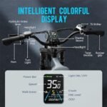 Juliet/Juliet Ⅱ Electric Bike for Adults 48/52V 60Ah Long Range E-Bike 200 Miles 1000/1500W Full Suspension E Bike 20 * 4.0" Fat Tire Electric Mountain Bike Dual Hydraulic Brakes - Image 5