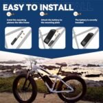 36V 48V 52V Ebike Battery, 15Ah 20Ah Electric Bike Lithium Battery Ebike Battery for 0-1200W Electric Bike with 3A Fast Charger and BMS, LED Battery Indicator, Safety Lock - Image 3