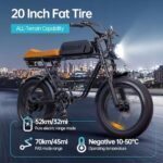 Electric Bike for Adult 1000W Motor 48V 15 Ah Removable Battery Max to 40 Miles Up to 27MPH, 7-Speeds 20“ Fat Tire Ebike Perfect for Commuter, Travel, Outdoor, Camping - Image 7