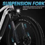 VELOWAVE Electric Bike for Adults 750W BAFANG Motor Peak 1000 28MPH Mountain Ebike 48V 15Ah Removable LG Cells Battery 26'' Fat Tire E Bike Shimano 7-Speed (Step-Over, Silver) - Image 5