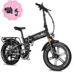 VITILAN i7 Pro Electric Bike Adults Folding 750W BA-FANG/E-iwol Motor Fat Tire Ebike Removable 16AH/20AH Cell Battery Full Suspension Electric Bicycle 8-Speed