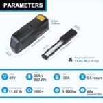 36V 48V 52V-10AH 13AH 15AH 20AH Lithium Battery Ebike Battery Pack with 3A Fast Charger and 30A BMS,Electric Bike Lithium Battery for 0-1200W Motor… - Image 2