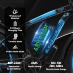 Electric Bike for Adults 2000W Dual Motor Ebike 26" Fat Tire Mountain Electric Bicycle 35MPH 48V 23AH Removable Battery 21 Speed Long Range All Terrain Electric Bike E Bike Dual Hydraulic Disc Brake - Image 4