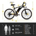 Jasion EB5 Plus 750W Peak Electric Bike for Adults, 27.5" MTB Commuting Ebike, 20 MPH 480Wh Removable Battery Electric Mountain Bike with Front Fork Suspension - Image 7