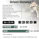 Ebike Battery 36V, 20Ah /15Ah/ 10Ah, Lithium Battery for 200-2000W Motor, Electric Bicycle Lithium-Ion Battery, Led Indicator Light, Safe Lock, with Charger 5 Pin (36V-20AH) - Image 2