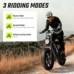 Electric Bike for Adults 1300w, Mountain Electric Bike,Motorbike,Fat Tire Ebike 20x4 in, Classic Off-Road Ebike,65Miles Range,28MPH,48V 15AH Removable Battery, 90N.m,7 Speed Gear Hydraulic Brake - Image 4
