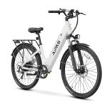 C1 Electric Bike for Adults with 1000W Motor Peak,499Wh Removable Battery Max 68 Miles 28MPH,26" Step-Thru Electric Commuter Bike with 7-Speed and Full Suspension.