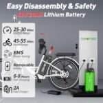 Electric Bike, 24'' Electric Bike for Adults, 500W Ebike with 48V 20AH Removable Battery, Front Suspension and Commuter Electric Bicycle for Adults,City Electric Bicycle Up to 50 Miles - Image 4