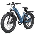 CycVerve Electric Bike for Adults,1400W Peak Motor City Cruiser Ebike,48V Removable Battery,28MPH 75Miles Step-Thru Electric Bicycle,26" x 4.0 Fat Tire Full Shock Absorber Commuter E Bike