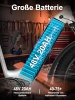 HAOQI Eagle Electric Bike for Adults, Fat Tire Ebike with 750W Motor 48V 20Ah Removable LG Battery, 26x4.0 Mountain E Bike to 28MPH with 7-Speed - Image 2