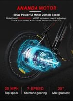 SAMEBIKE 27.5 inch Electric Bike with 48V 13AH Removable Lithium Battery Shimano Professional 7 Speed Gears and LCD Smart Meter, 500W Electric Bike for Adults Mountain Commuter Bike - Image 6