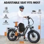 Electric Bike for Adults, 20" X4 Fat Tire Ebikes with 750w Brushless Motor, 48V 15AH Removable Battery, Step-Thru E Bicycle Bike up to 28MPH, 7-Speed, Knight - Image 6