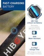 Hiboy P6 Electric Bike for Adults, 28MPH 62.1Miles Range 1000W Peak Motor 48V 13Ah Removable Battery Ebike, 26” x 4.0" Fat Tire Electric Bicycle, Shimano 7 Speed, Hydraulic Suspension, UL Certified - Image 3