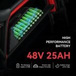 Electric Bike for Adults Mountain Bike Ebike with 2500W/1200W Peak Power Dual/Single Motor 48V 25AH Removable Lithium Battery 26''x4.0'' Spoke Fat Tire Electric Bike - Image 2