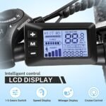 ANCHEER Electric Bike for Adults, Electric Mountain Bike 500W 26'' Commuter Ebike, Up to 50Miles Electric Bicycle with Removable 48V/374Wh Battery,UL 2849 Certified, LCD-Display and 21 Speed - Image 5