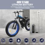Naisian 26" Electric Bike for Adults,1000W Motor,Max 34MPH& 50 Miles Long Range,48V 14.5AH Removable Battery, 21-Speed Gears, Beach Mountain Snow E-Bike UL Certified（US Warehouse） - Image 2