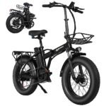 EBKAROCY Electric Bike for Adults 20" Fat Tire, 750W Motor 48V 15AH Battery, 30MPH Speed for Folding Electric Bike, Ebike with Shimano 7 Speed, Adult Electric Bicycles for Commute Mountain Beach Snow