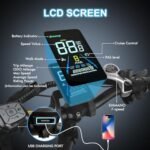 32Ah Electric Bike Long Range 28MPH Folding Electric Bike for Adults Men Women 20" Fat Tire Mountain Foldable Ebike City Urban Commuting Bicycles with 2 Seat - Image 4