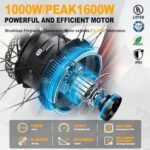 FREESKY Electric Bike for Adults 1000W/1600W Brushless Motor 48V 20 AH Battery Ebike, 26''*4.0 Fat Tire Step-Thru E-Bike, Full Suspension Electric Bicycle for Women with Rear Basket - Image 2