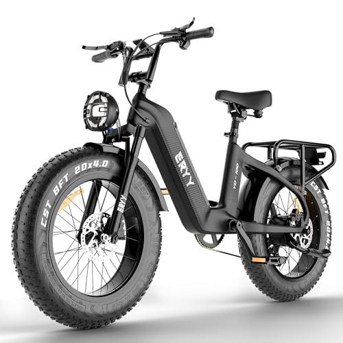 Version 1.0.0 Carbon Electric Bike, 1200W Motor, 28MPH Speed & 48V 22.5Ah Removable Battery, 7-Speed, 20" x 4.0" Fat Tire Ebike Adult Electric Mountain Bicycle - Image 1