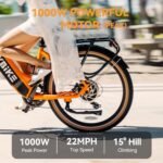 Heybike Cityrun Electric Bike, 1000W Motor Peak City Cruiser Ebike, 48V 15Ah(720Wh) Battery, 60 Miles, Step-Thru Electric Bicycle with APP Control, 3H Fast Charging, Commuter Electric Bike for Adults - Image 2