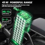 Peak 1200W Moped Style Electric Bike for Adults - 20''×3.0" Fat Tire Electric Bicycle with 624WH, 25MPH & 45 Miles Folding Ebike with Backrest for Commuting Mountains Snow Beach (US Warehouse) - Image 4