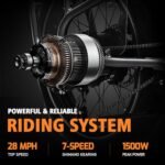 Electric Bike for Adults, 48V 28.4Ah/14.4Ah LG Dual Battery Cargo Ebike, 140 Miles Long Range, 1330W Peak Motor, Fat Tire Electric Bike, Step Through Electric Bike for Carrying Passenger or Kids - Image 2