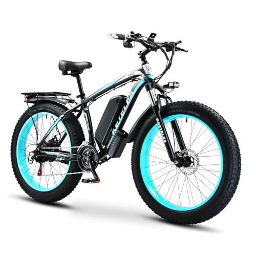 Version 1.0.0 Electric Bike for Adult, 26" x 4.0 Fat Tire Ebike, 1000W/2000W Peak Electric Bicycle, 48V 13/17.5/23AH Waterproof Battery, Front Suspension Ebike, 27MPH-46MPH, Adjustable Seat, UL and GCC Certified - Image 1