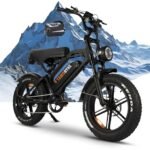 V20 3.0 Electric Bike Powerful 1000W Motor, 20'' Fat Tire Ebikes, 48V 15.6AH Battery, 28MPH Speed, Double Suspension & Disc Brakes