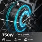 Favoto Fat Tire Electric Bike - 750W 48V14Ah Ebikes for Adults 26″Electric Bicycle 60Miles Range 20mph 5 PAS 7 Speed LCD Display Mountain Off-Road Electric Bicycle - Image 2