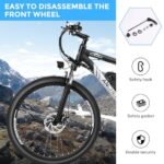 ANCHEER Electric Bike for Adults, Peak 750W Ebike, 3 Hours Fast Charge, 60 Miles Electric Bicycle with 48V/499Wh Battery, 27.5 ''Hummmer Electric Mountain Bike with LCD Display, 21/24 Speed - Image 7