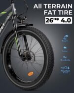 Suburban Electric Bike for Adults, 25MPH 65Miles Ebike, 1500W(Peak) Motor 720WH Battery Electric Bike, 26” x 4.0 Fat Tires Electric Mountain Bike, 7-Speed - Image 5