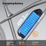 Race Electric Bike for Adults Ebike,Peak 750W Brushless Motor,Removable Battery,Commuting Electric Mountain Bike,Up to 22MPH 7-Speed Electric Bicycle with Fork Suspension,27GF - Image 2