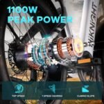 Electric Bike for Adults, 26" x 4.0 Fat Tire Ebike, 1100W Peak Motor Torque Sensor Electric Mountain Bike, 32MPH Electric Bicycle with 52V 20AH Battery, 7 Speed, Hydraulic Brake, UL Certified - Image 2