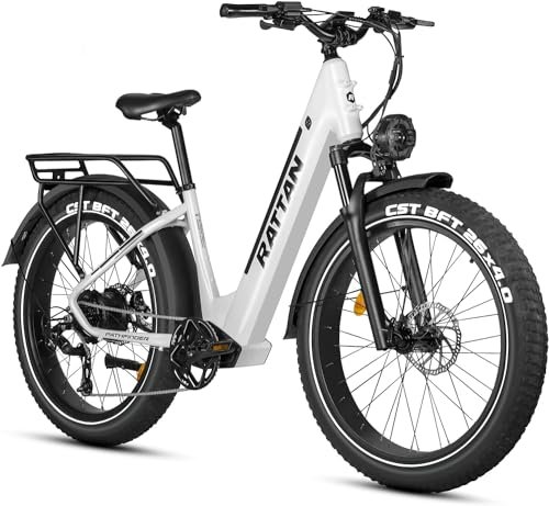 Version 1.0.0 Rattan Pathfinder Electric Bike for Adults,28MPH 65Miles Ebike,Peak 1500W Motor Electric Mountain Bike with 48V 15AH Removable Battery,26 * 4 Fat Tires Ebike for Adults,7-Speed - Image 1